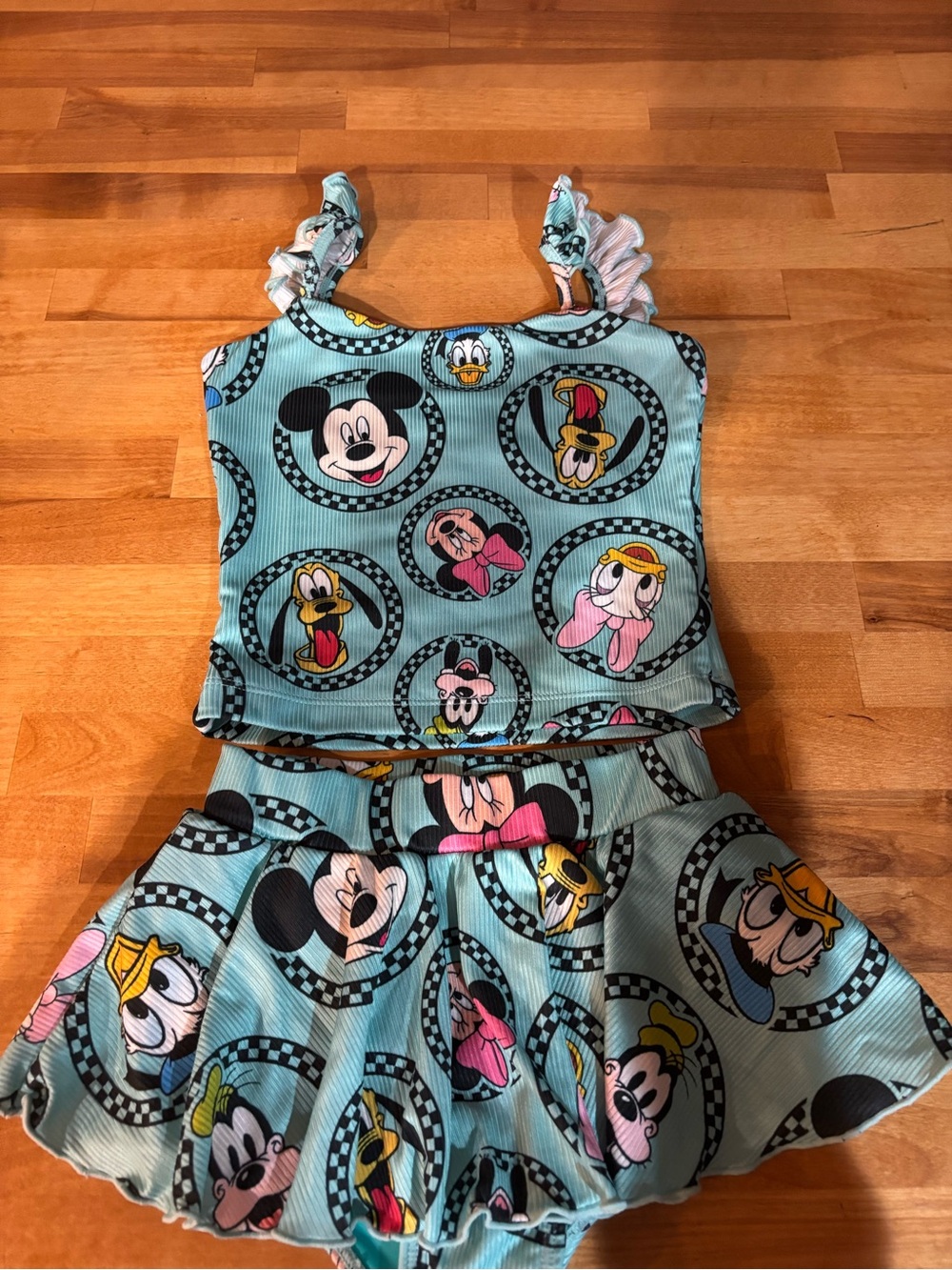 Girls Aqua Blue Minnie & Friends Swim Set - 6T